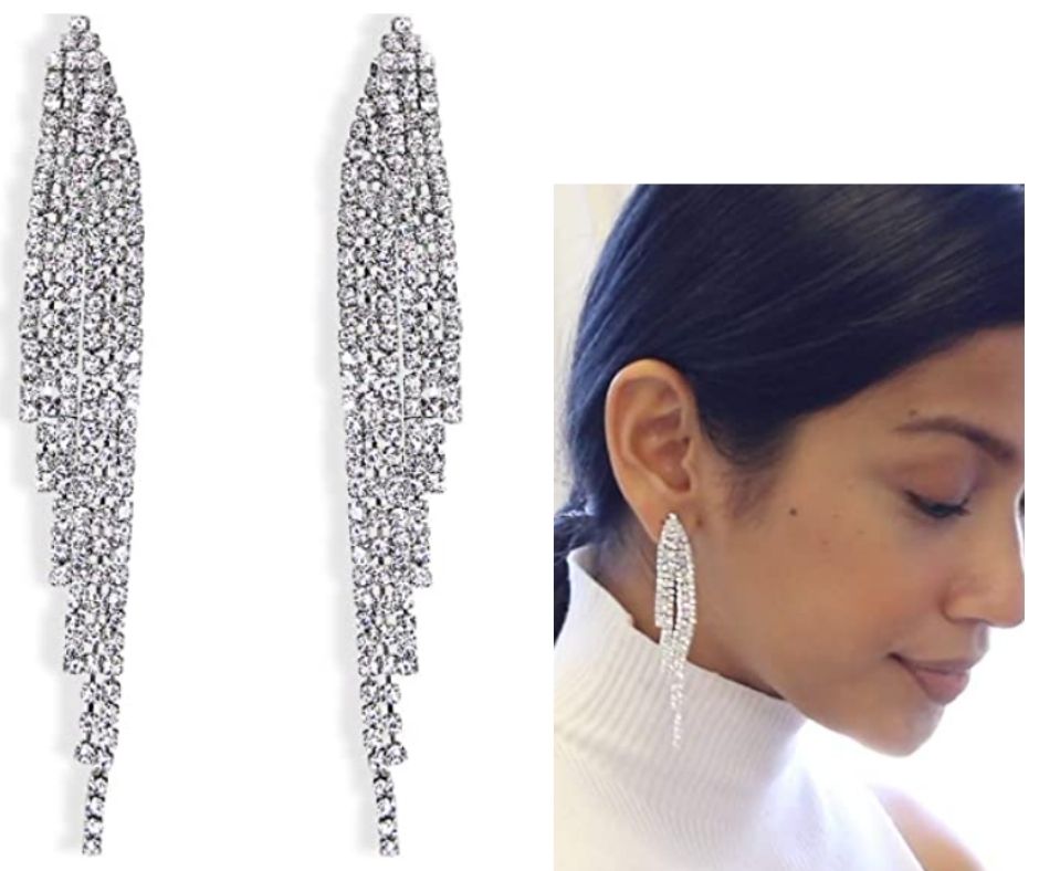 Humble Chic Simulated Diamond Long Earrings