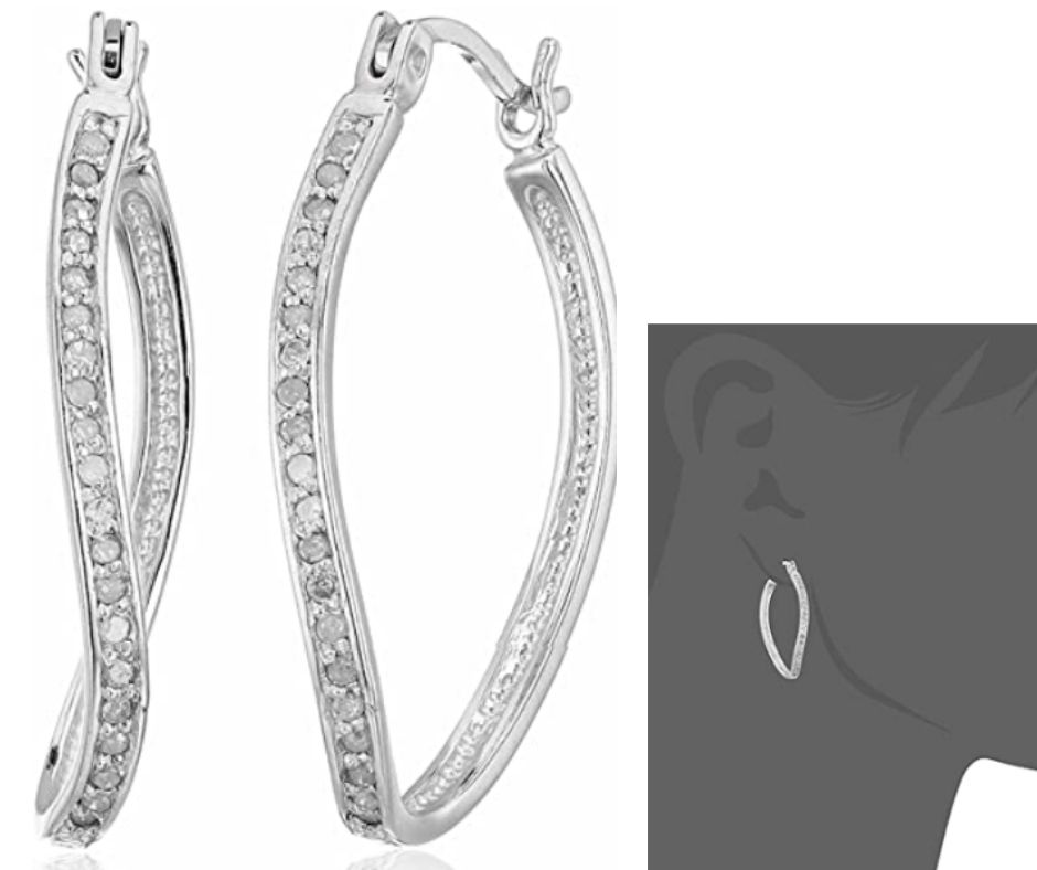 Vir Jewels 1/4 Cttw Diamond Hoop Earrings