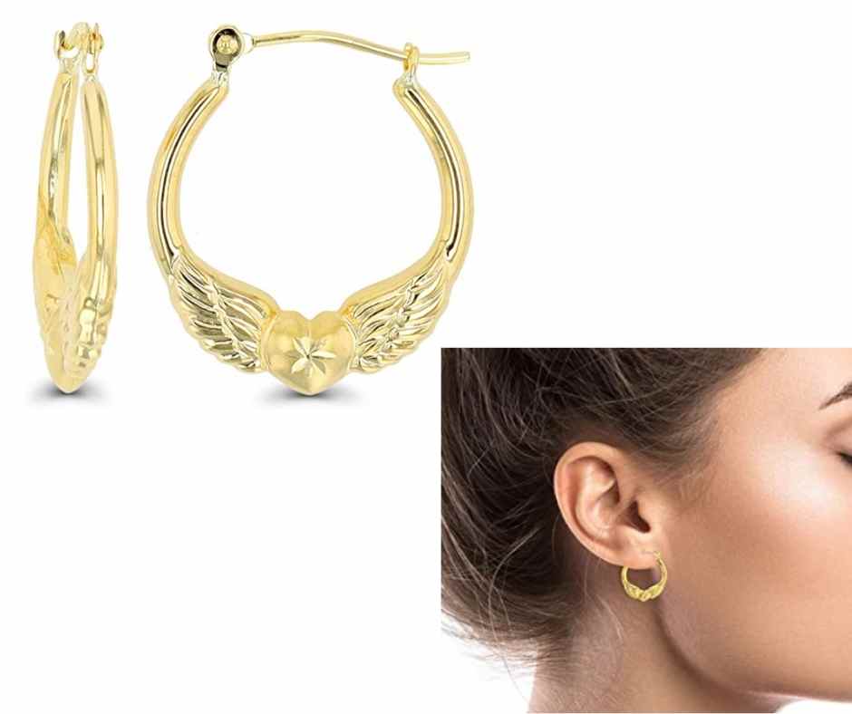 Yellow Gold Multiple Shapes of Hoop Earrings